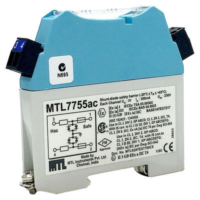ซื้อ MTL7755ac | อุปกรณ์กั้นความปลอดภัยแบบชิ้นเดียวพร้อมไดโอดชิ้นเดียวพร้อมการควบคุมแรงดันไฟฟ้า ±1% -40°C ถึง 85°C online manufacture
