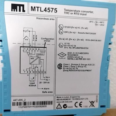 Bộ chuyển đổi nhiệt độ EATON MTL4575, đầu vào THC hoặc RTD